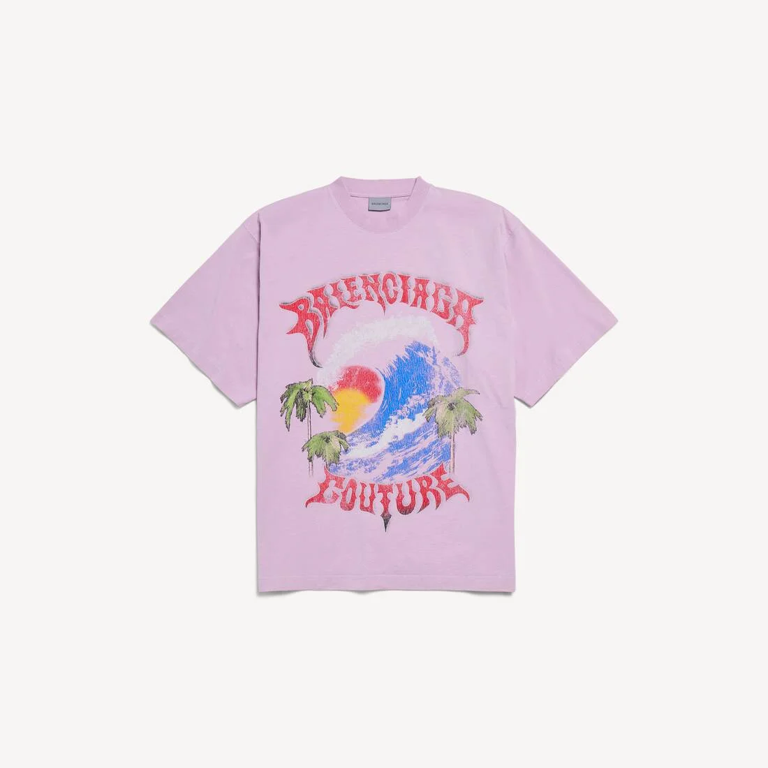 Women's Vintage Surfer Oversized T-shirt in Old Pink - 1