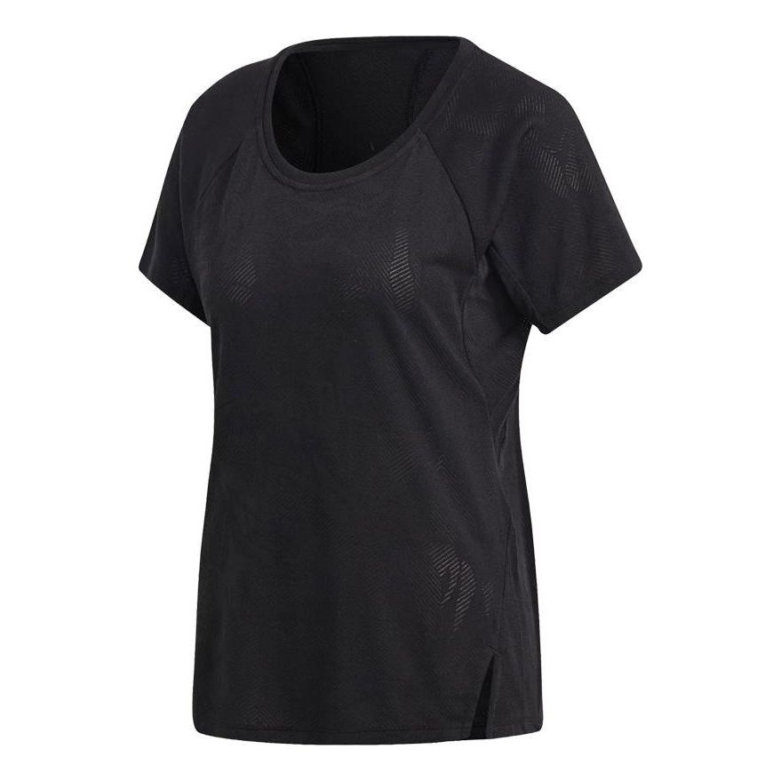 (WMNS) adidas Aeroknit T-Shirt Asia Sizing 'Black' DU1323 - 1