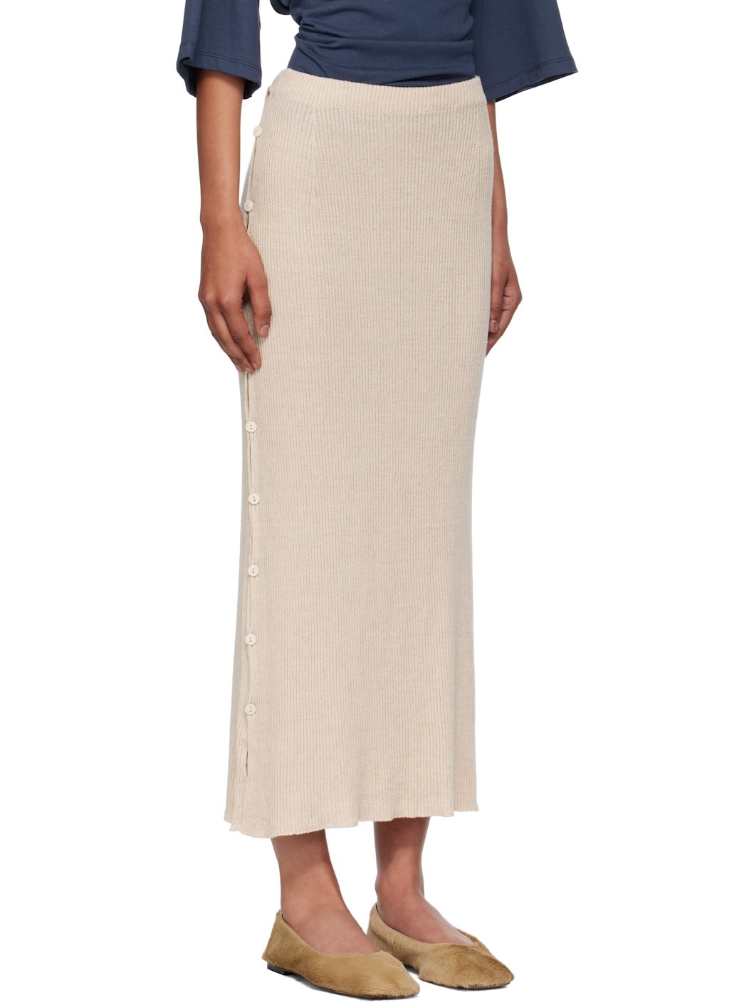 Beige Franca Midi Skirt - 2