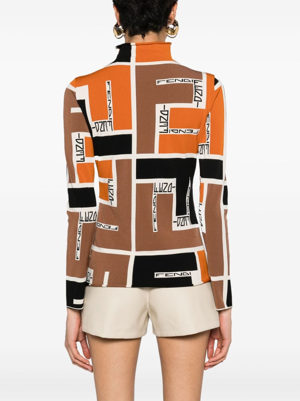 Fendi Women Printed High-Neck Top - 2