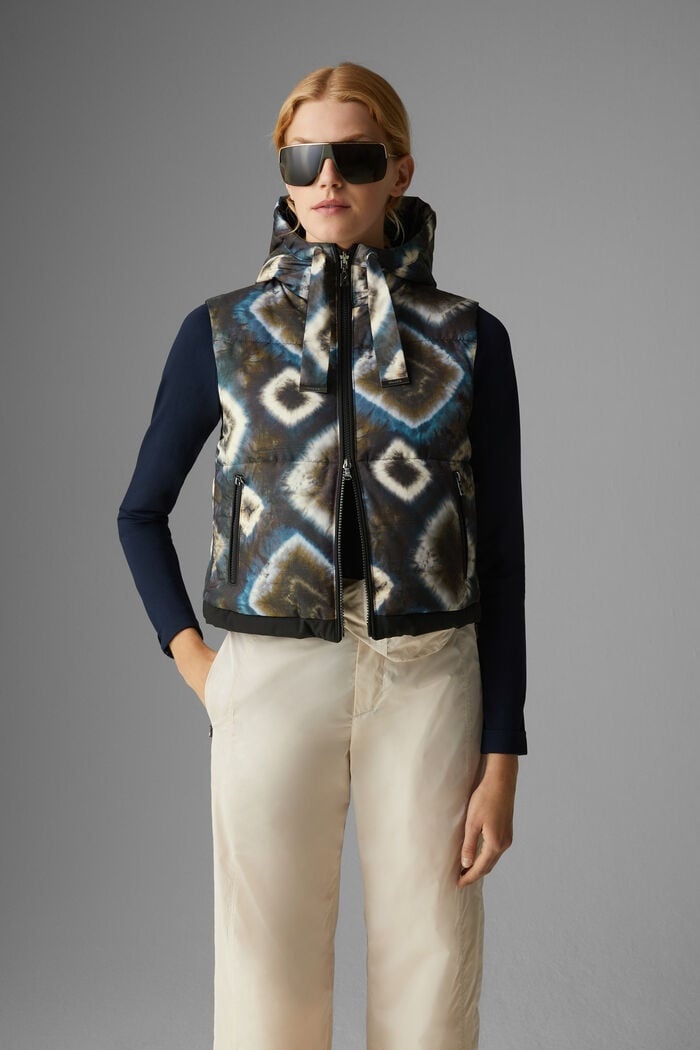 Sinja Reversible down waistcoat in Brown/Blue - 2
