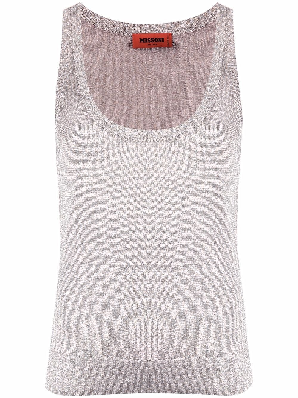 glitter weave vest top - 1