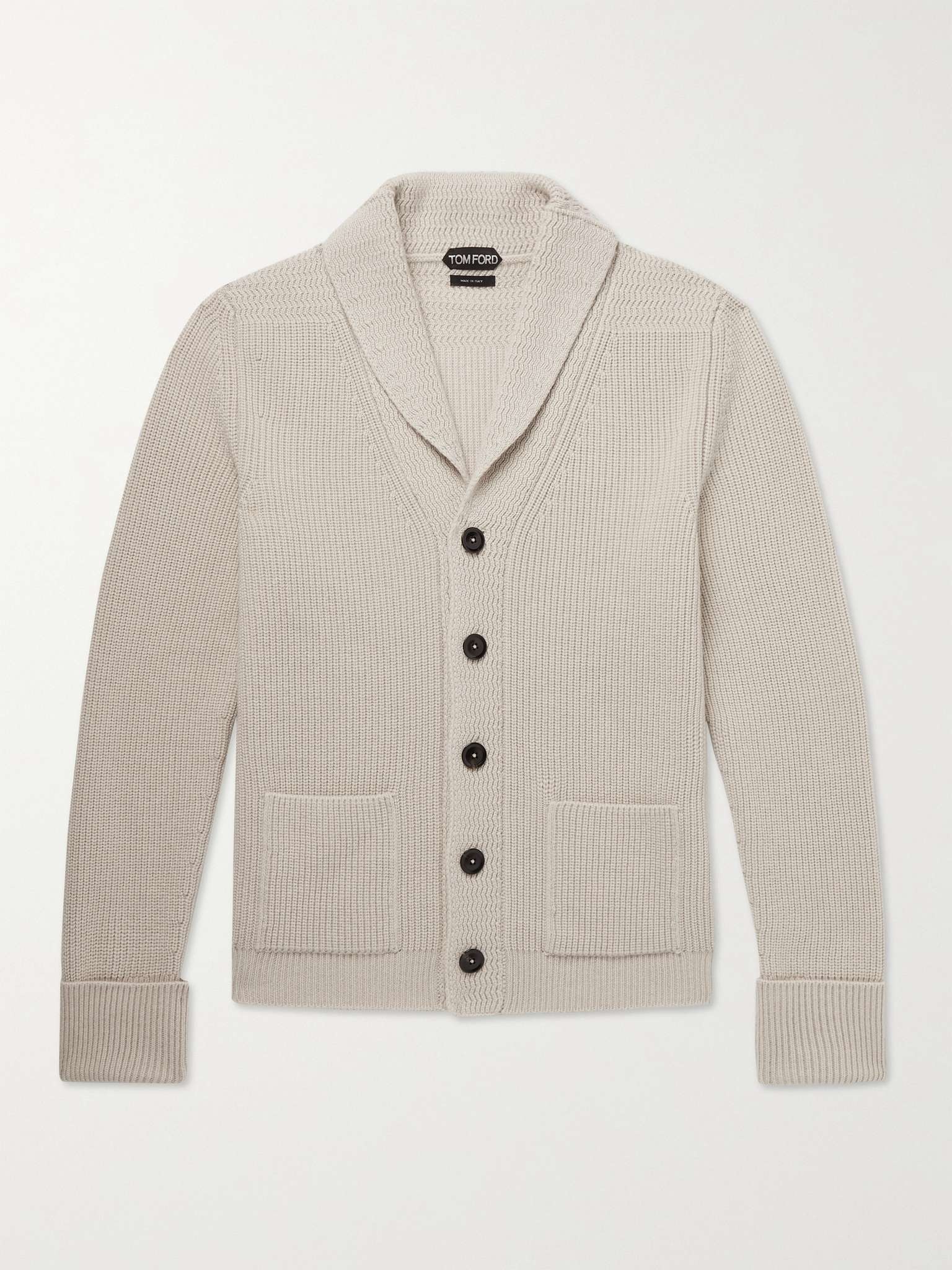 Ribbed Cashmere Cardigan - 1