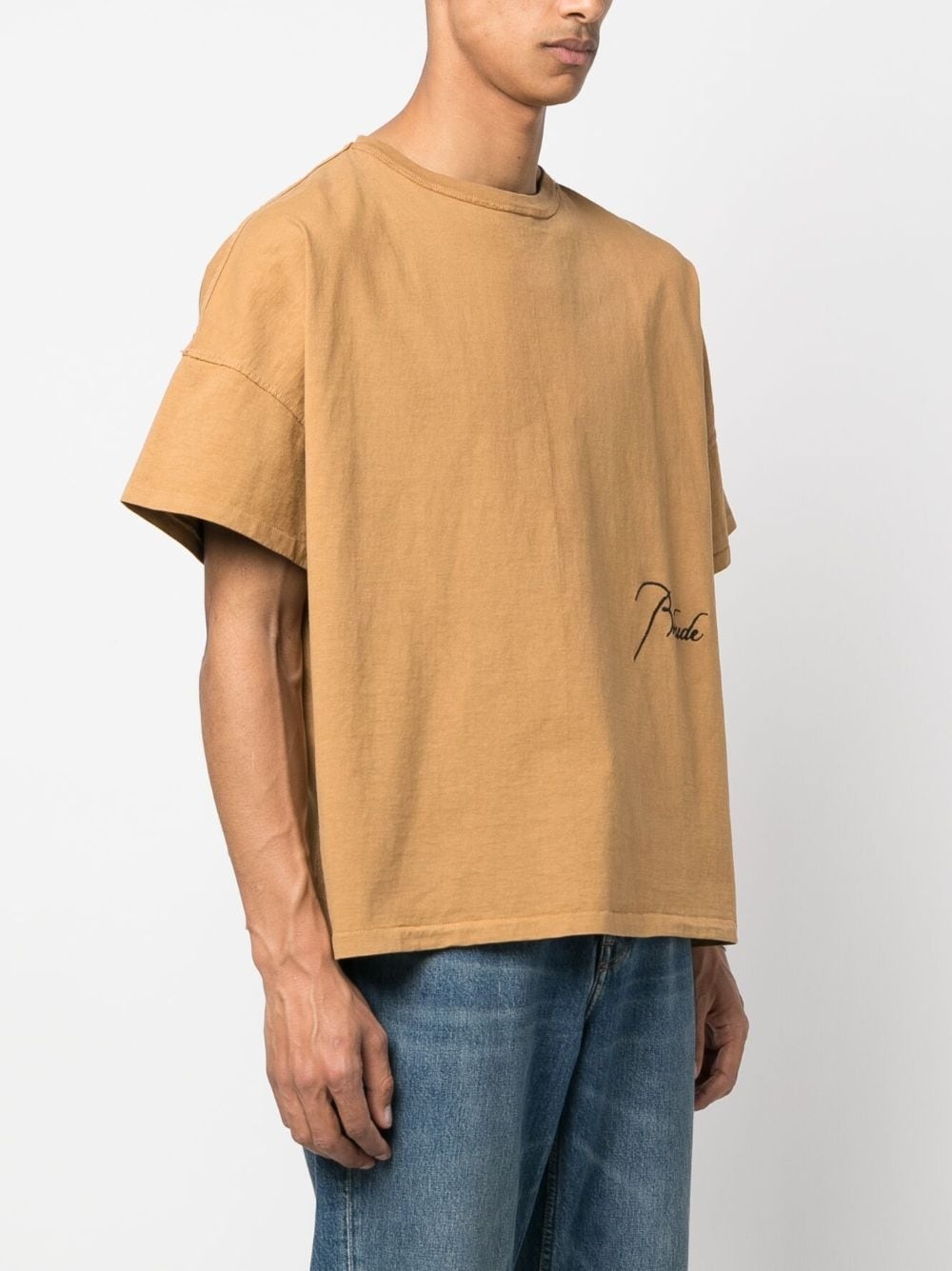 embroidered-logo cotton T-shirt - 3