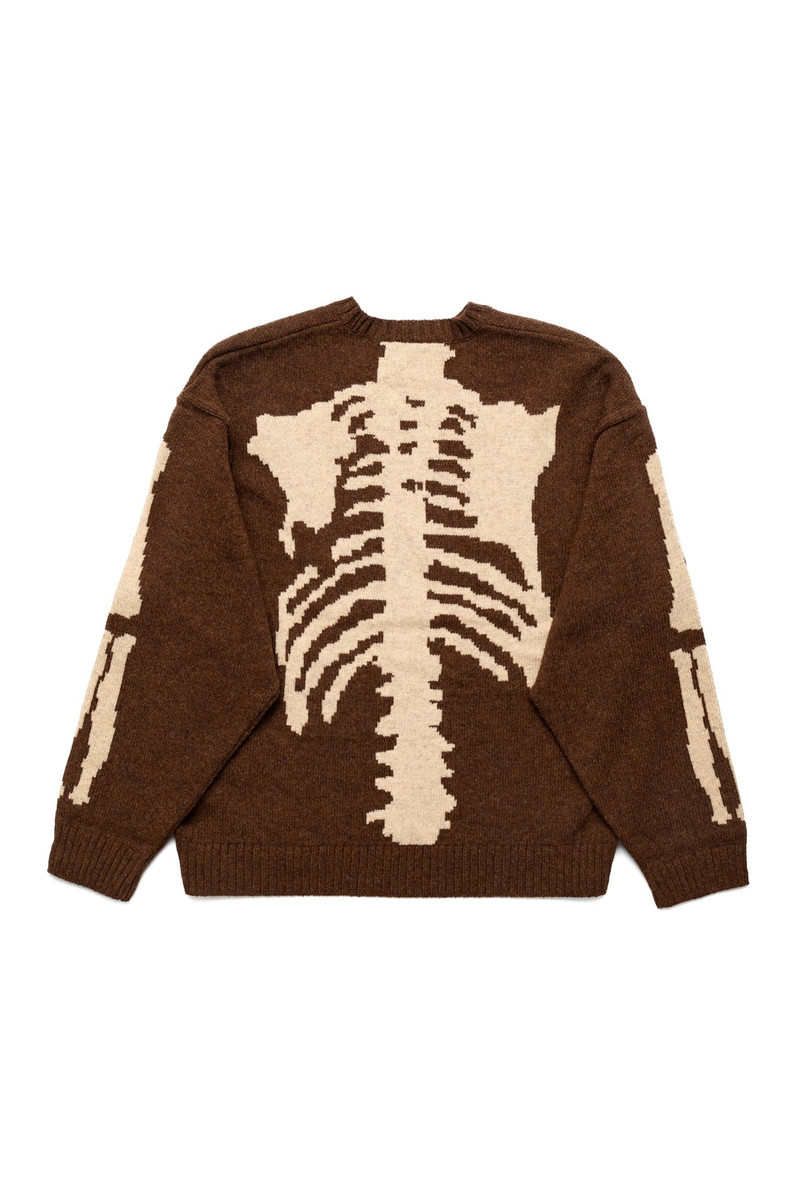 Kapital 5G Wool BONE Crew Sweater - Brown outlook