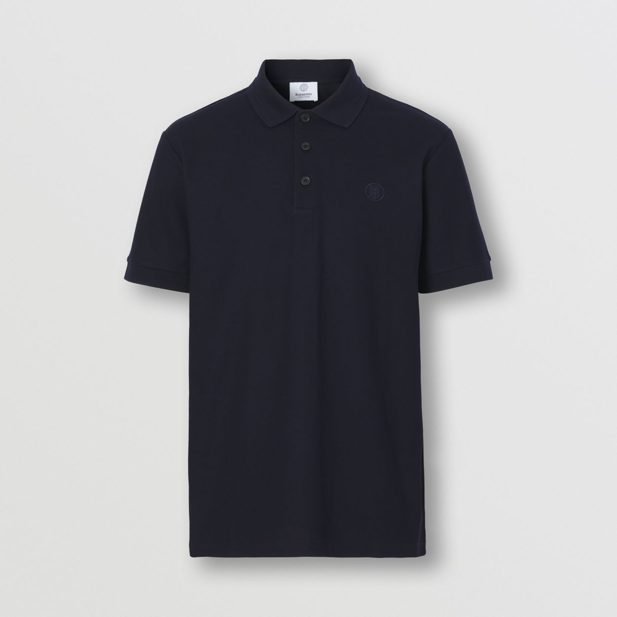 Monogram Motif Cotton Piqué Polo Shirt - 1