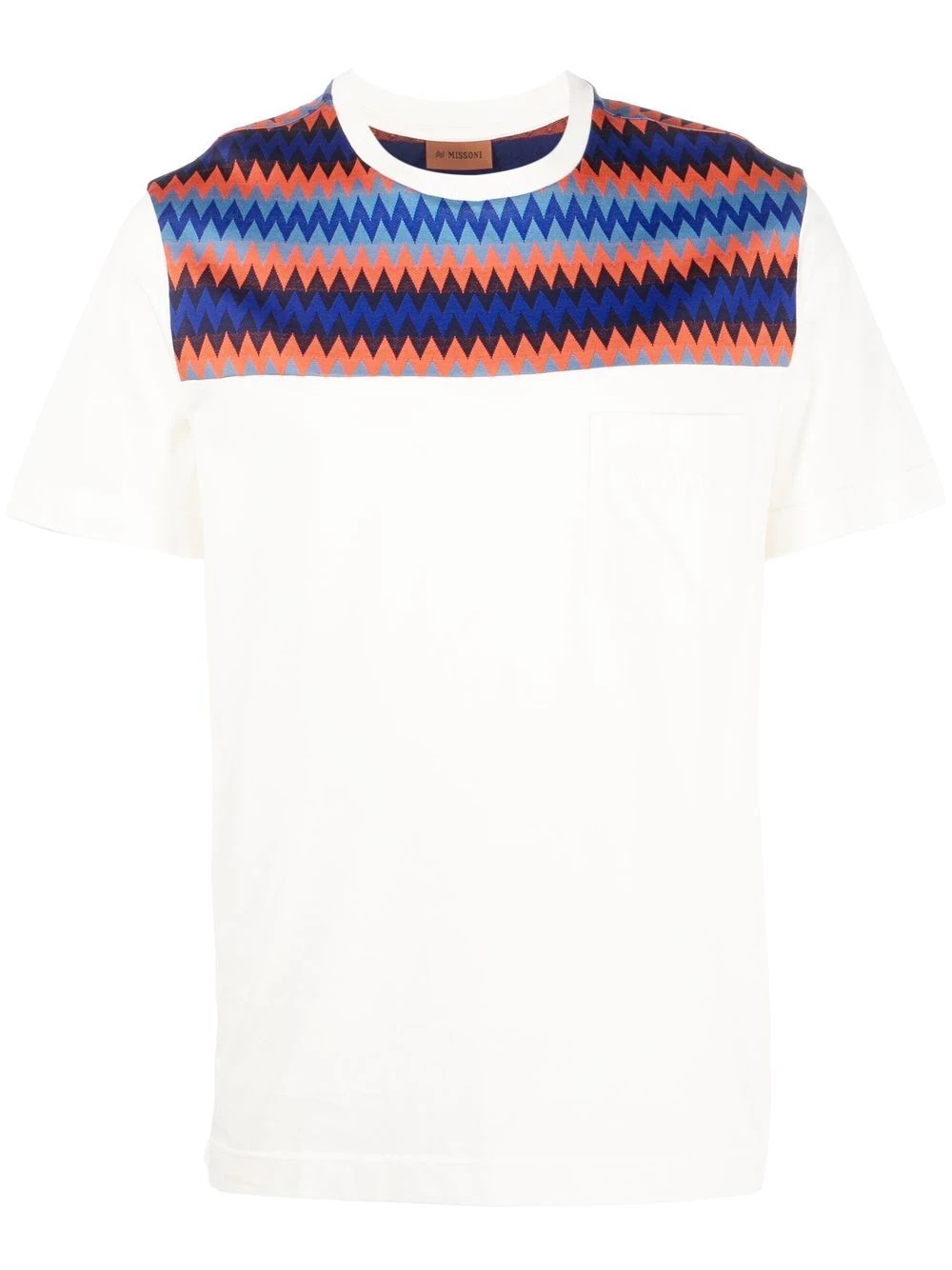 zigzag cotton T-shirt - 1