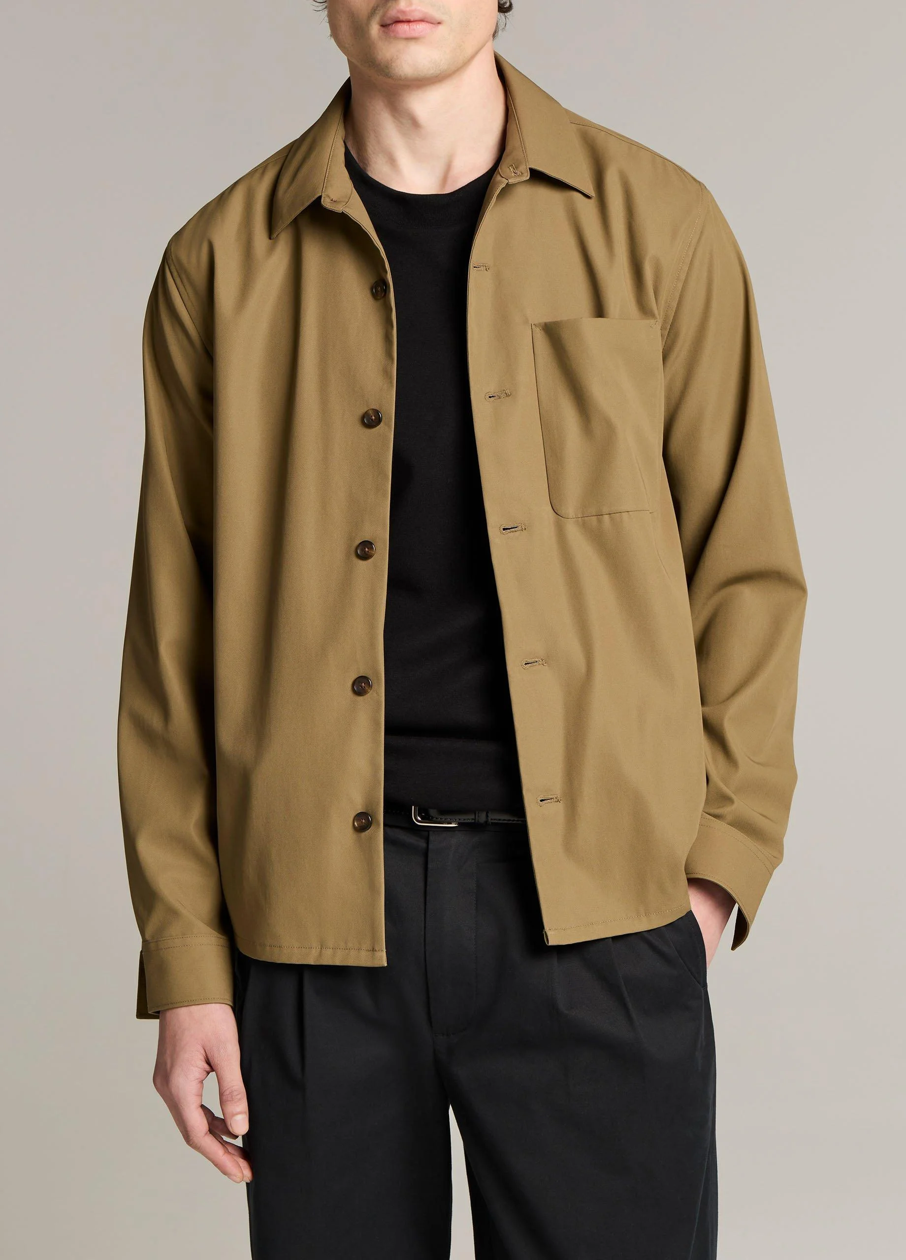 Cotton Bluff-Pocket Overshirt - 1