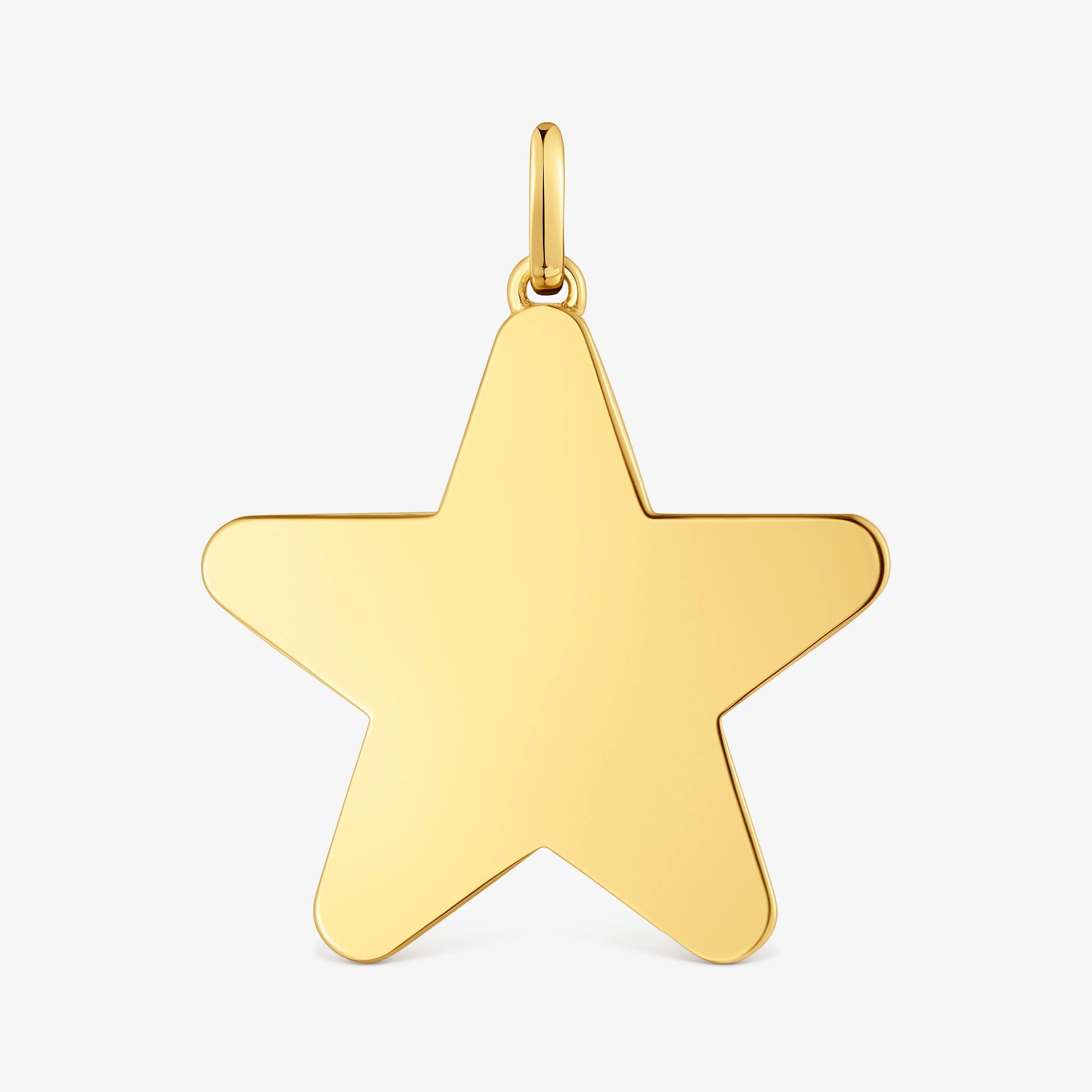 Medium 27mm 18K gold vermeil star Pendant Sweet Dolls - 1