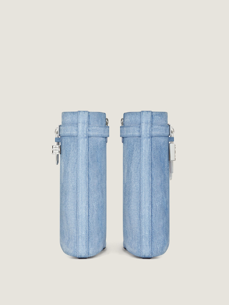SHARK LOCK ANKLE BOOTS IN WASHED DENIM 6