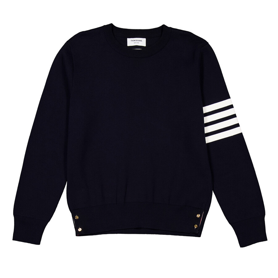 Thom Browne Milano Four Bar Stripe Crew Knit Pullover - 5