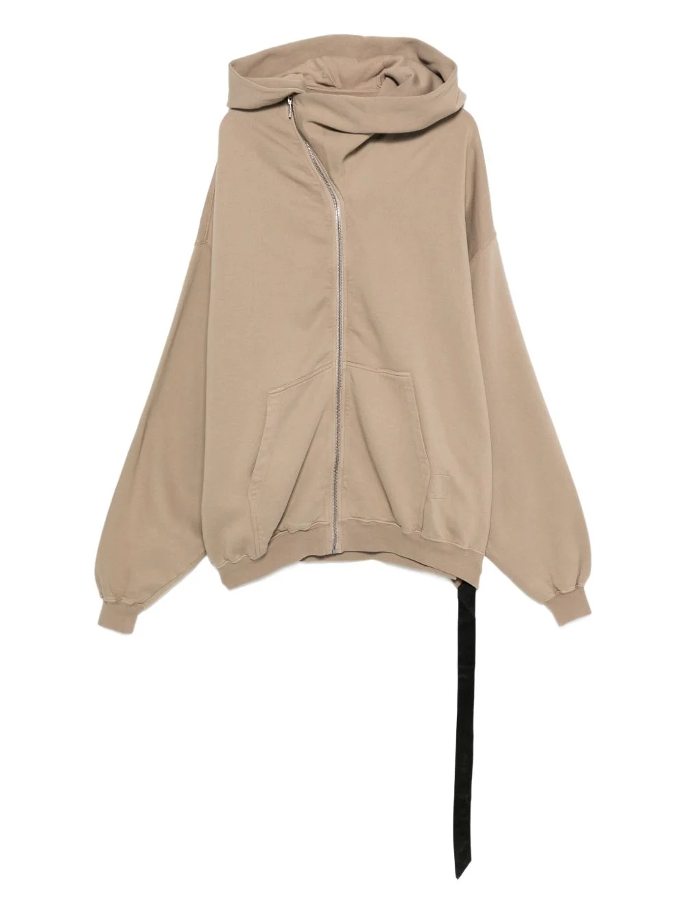 Megamountain asymmetrical zip-fastening hoodie - 1