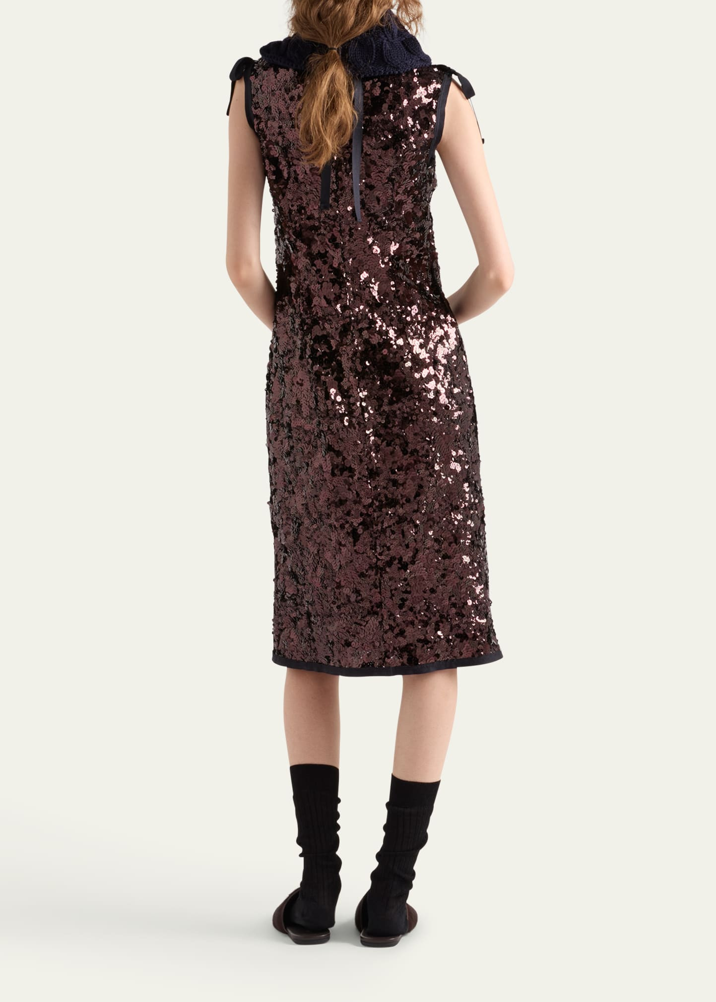 Sequined Sleeveless Midi Dress - 3