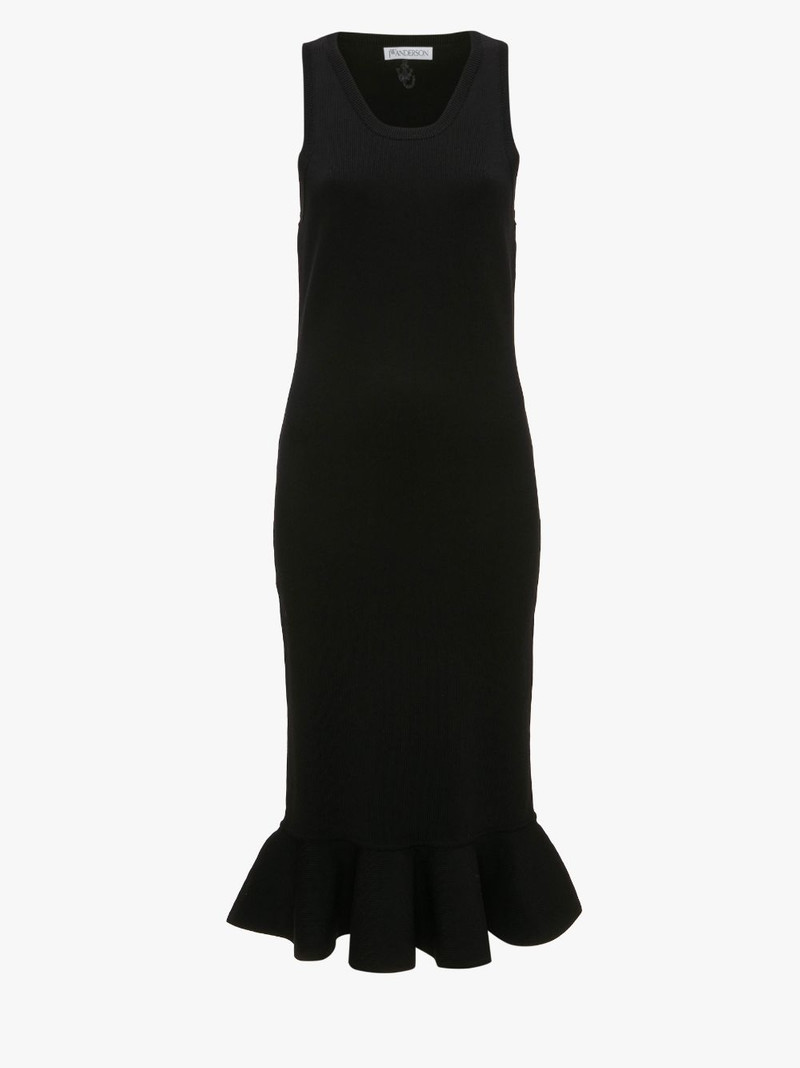 RUFFLED HEM SLEEVELESS DRESS 1