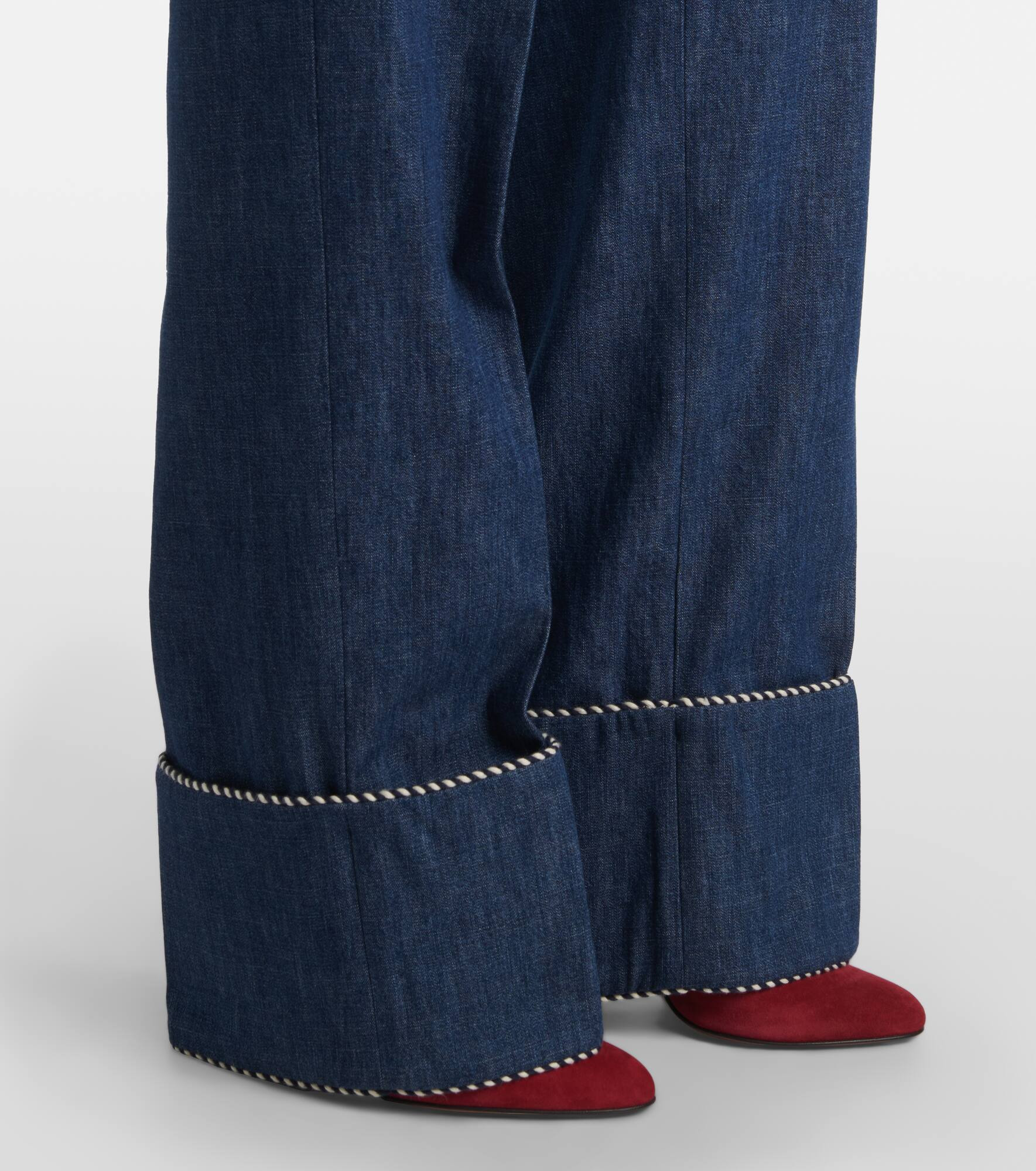 Chambray straight pants - 6