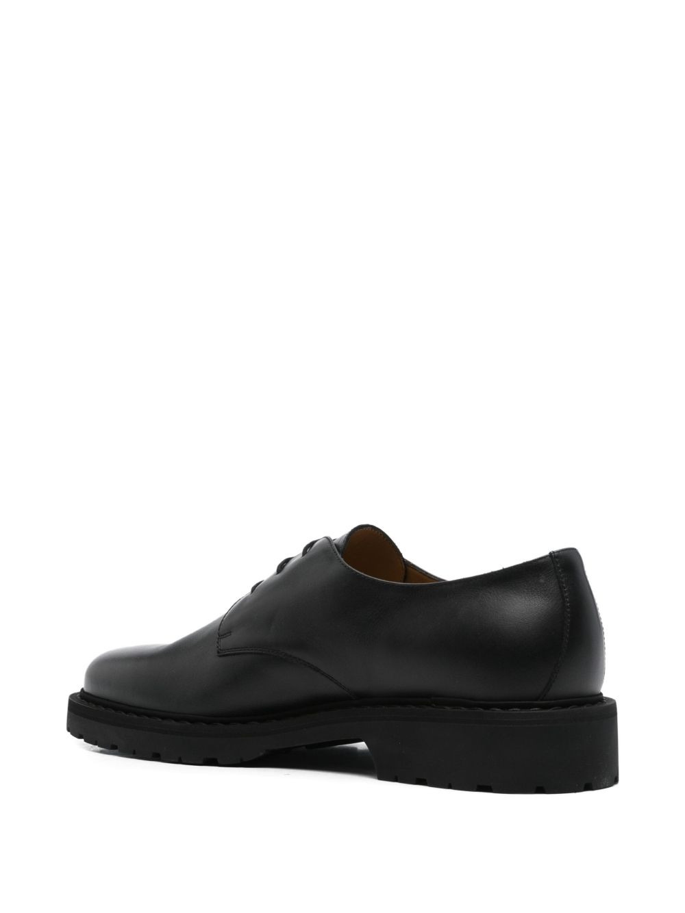 leather lace-up derby shoes - 3