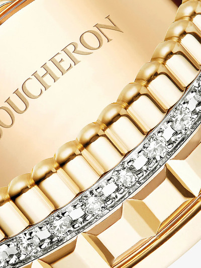 Boucheron Quatre Radiant Edition yellow-gold and 0.25ct diamond ring outlook