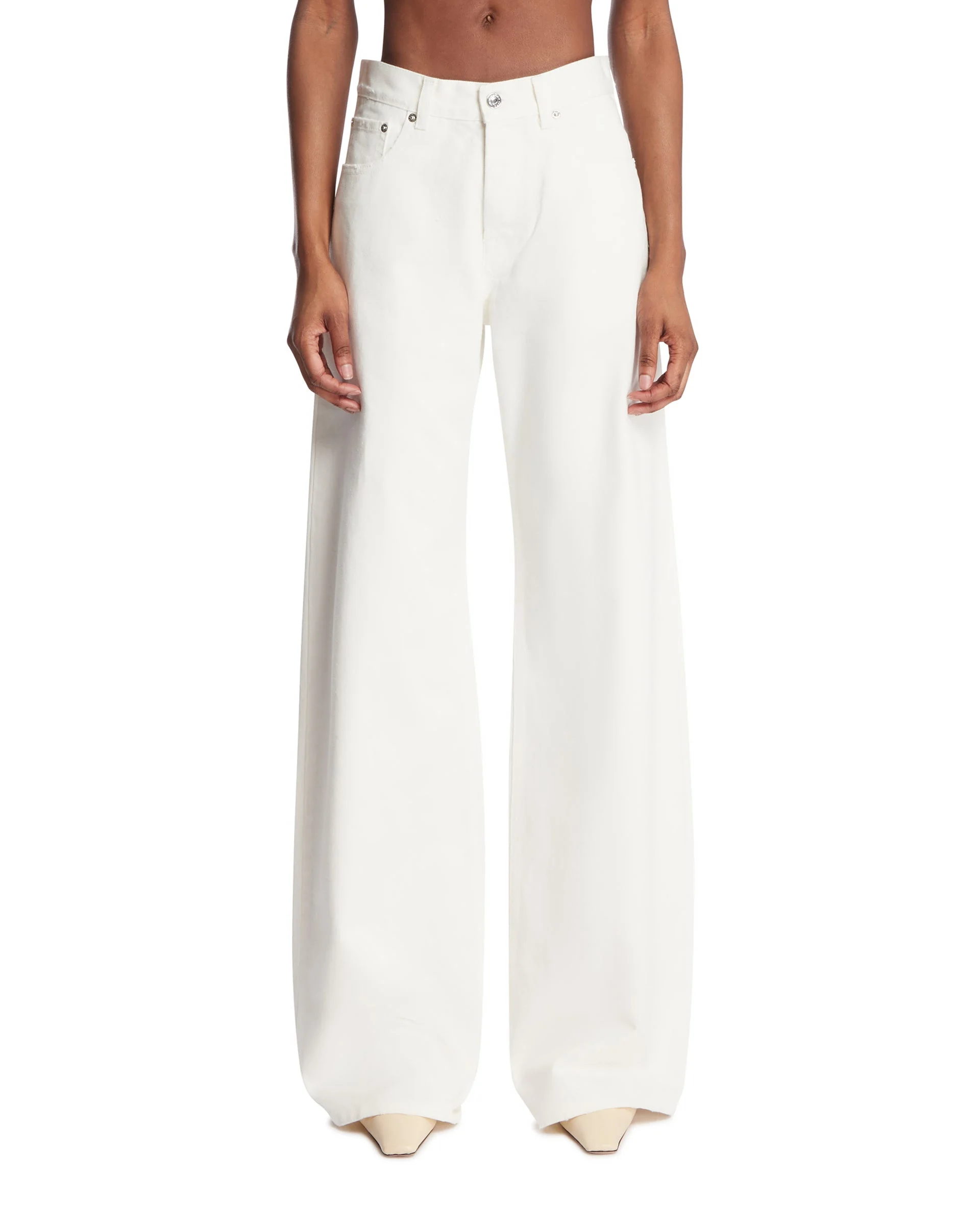 White Luke Low-Rise Jeans - 1