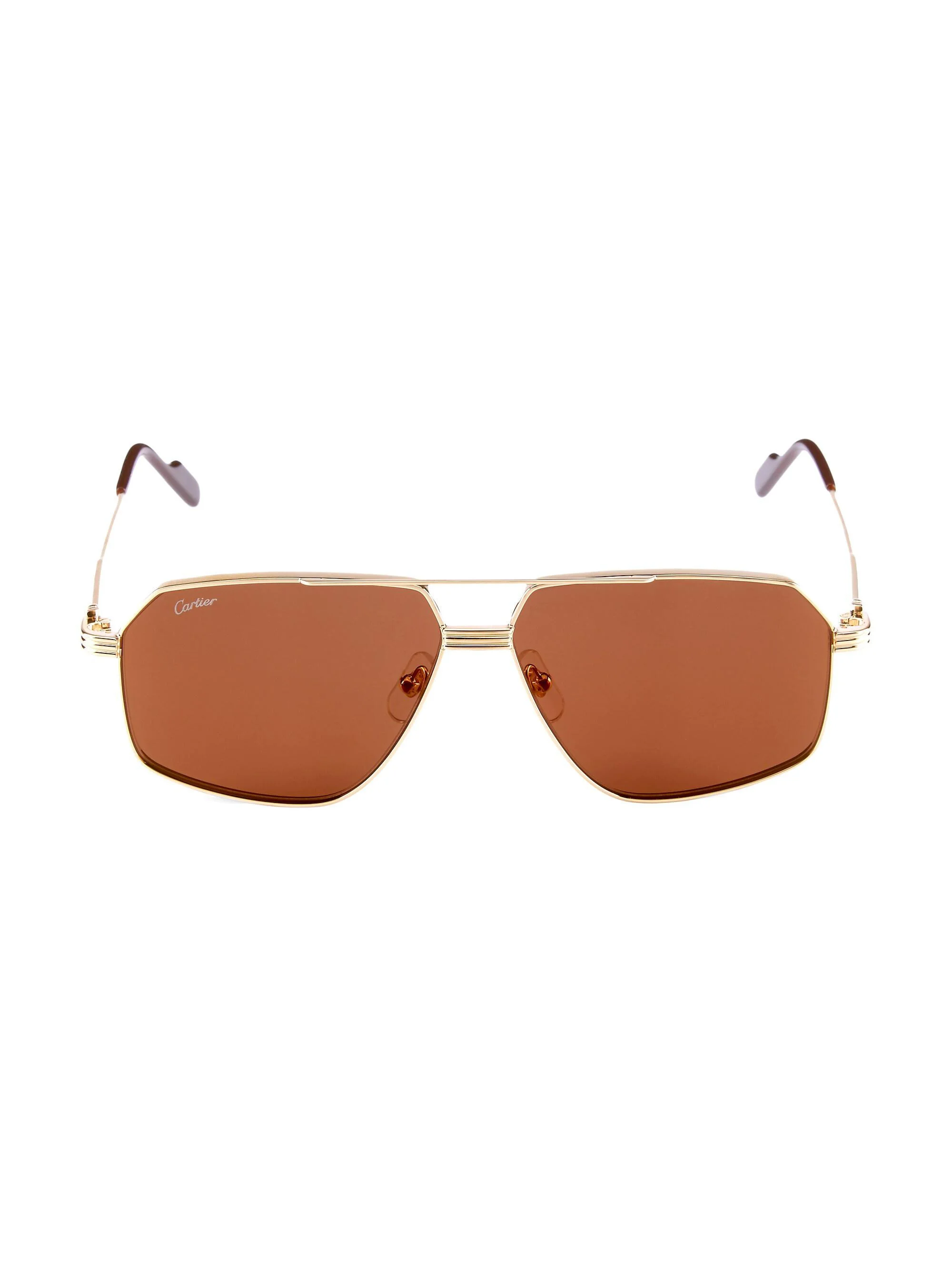 Men's Core Range 61MM Pilot Sunglasses - Gold - 1