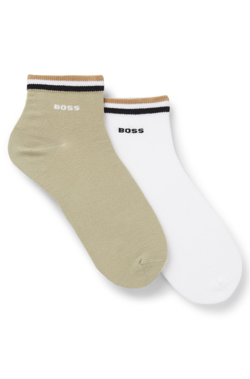 TWO-PACK OF SHORT SOCKS WITH SIGNATURE-STRIPE CUFFS 1