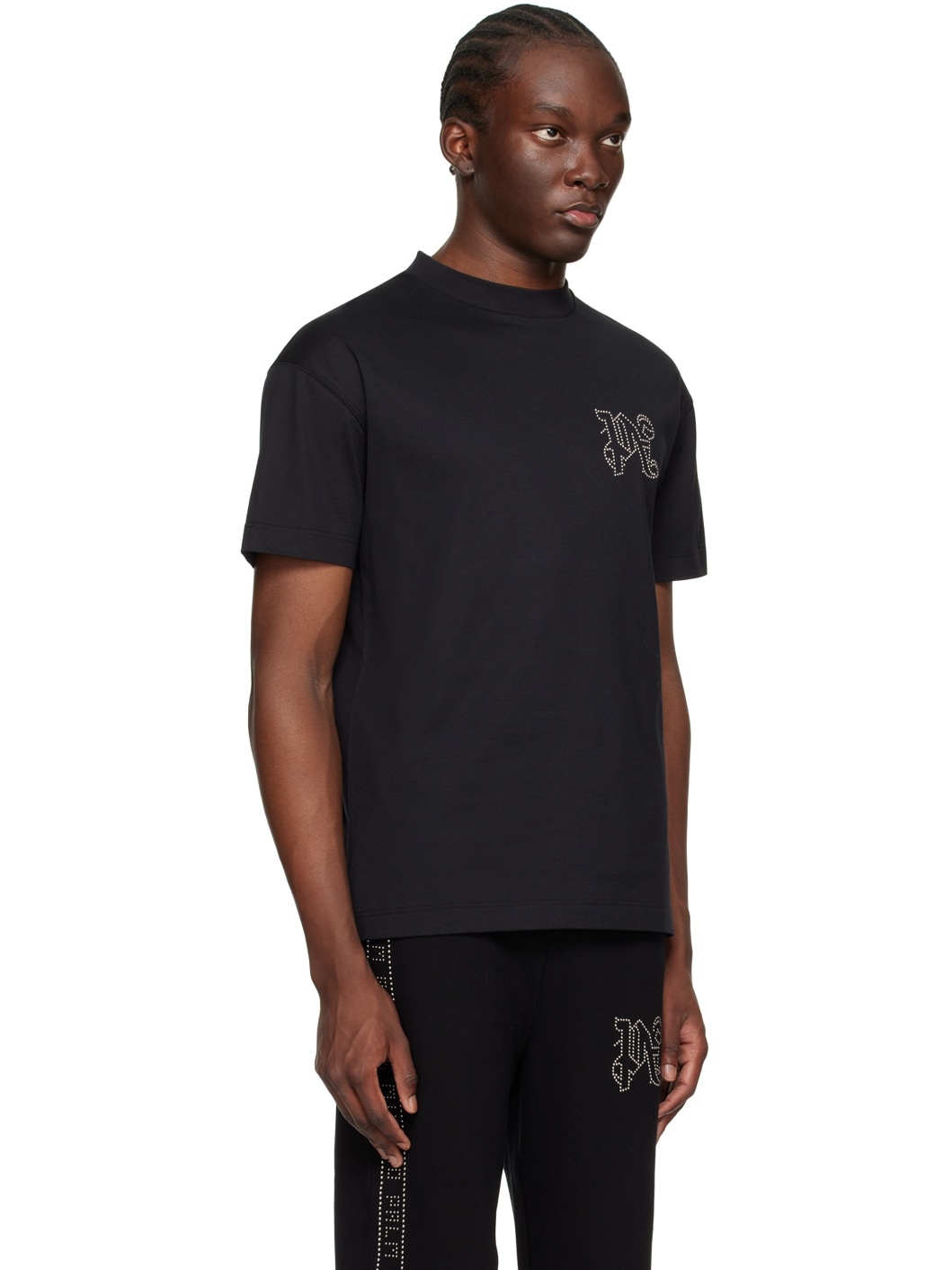 Black Monogram Stud T-Shirt - 2