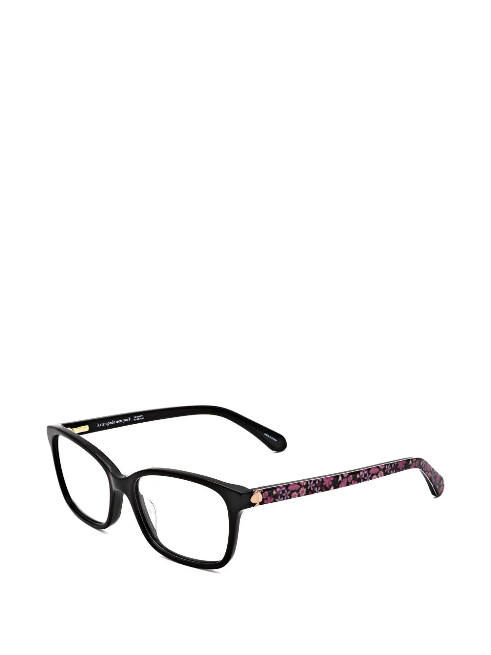 Miriam floral-print rectangle-frame glasses - 1