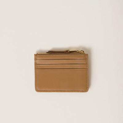 Miu Miu Matelassé nappa leather card holder outlook