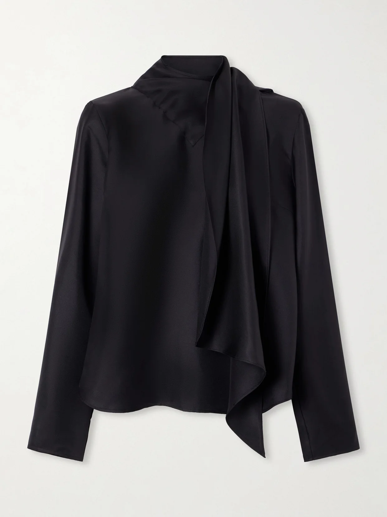 Gala Scarf-detail Silk-twill Blouse - 1
