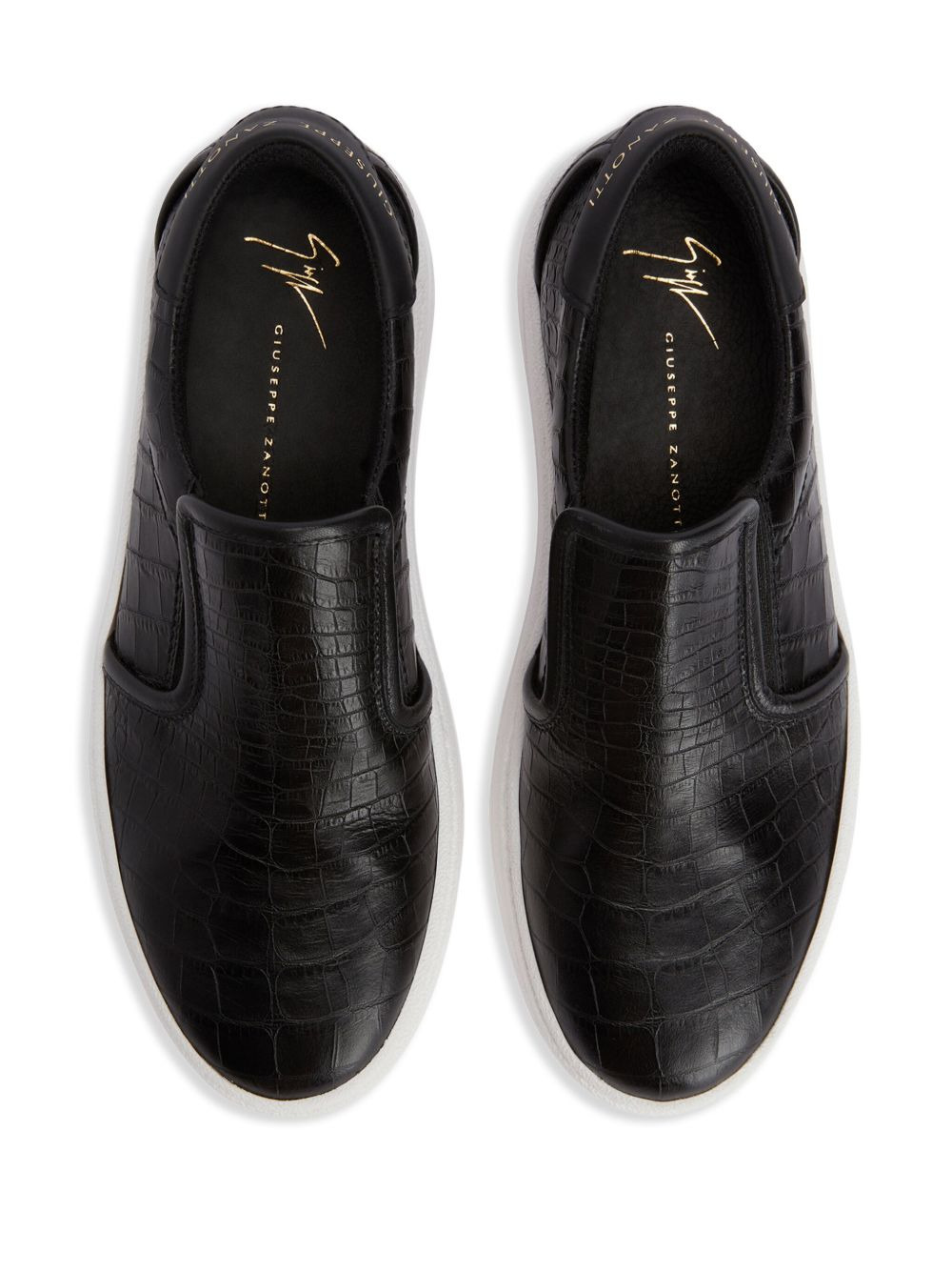 GZ94 crocodile-embossed sneakers - 4