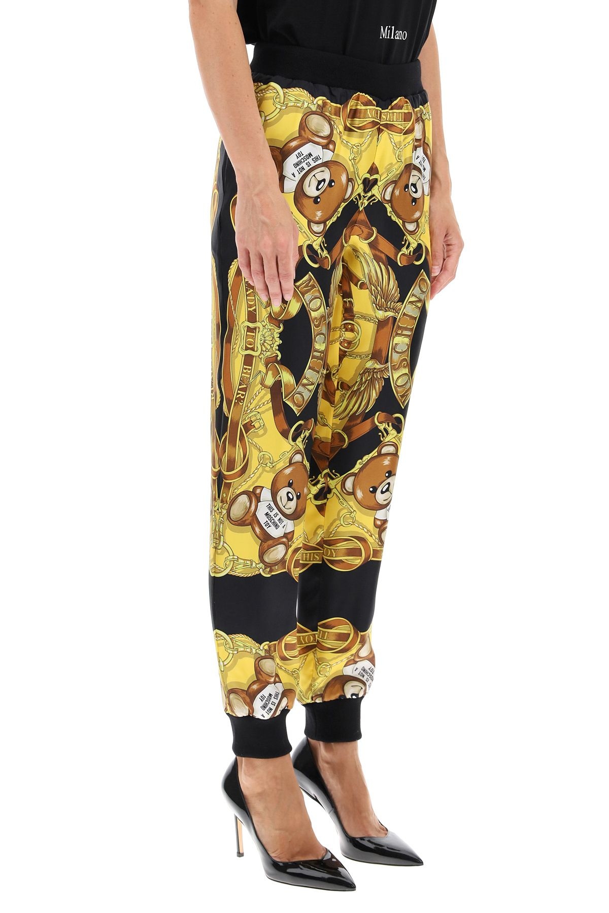 SILK JOGGER PANTS WITH FOULARD PRINT - 3