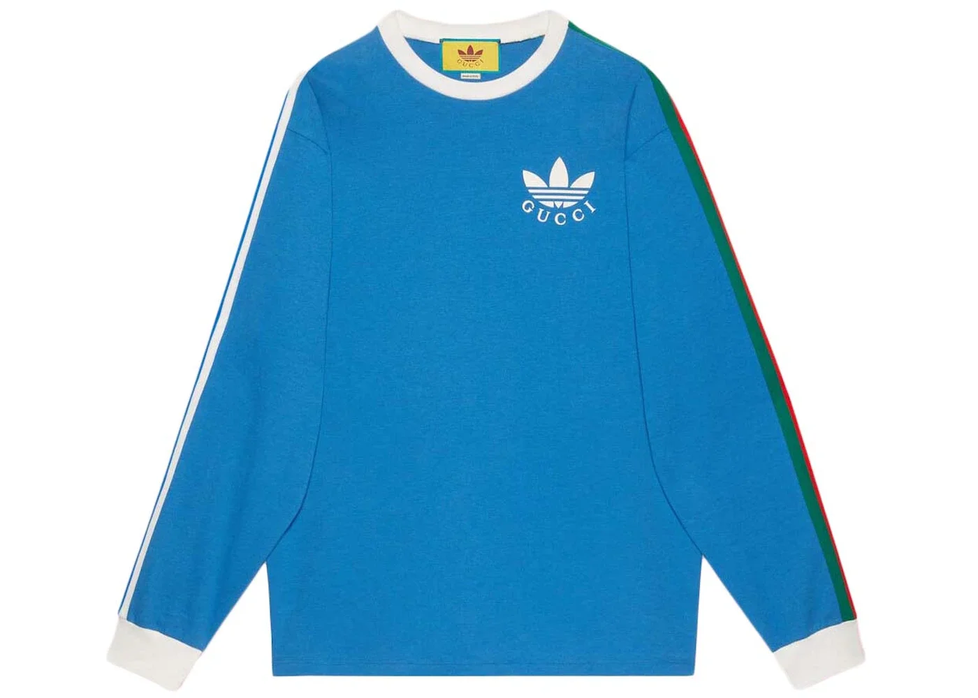 Gucci x adidas Cotton Jersey T-Shirt Blue - 1