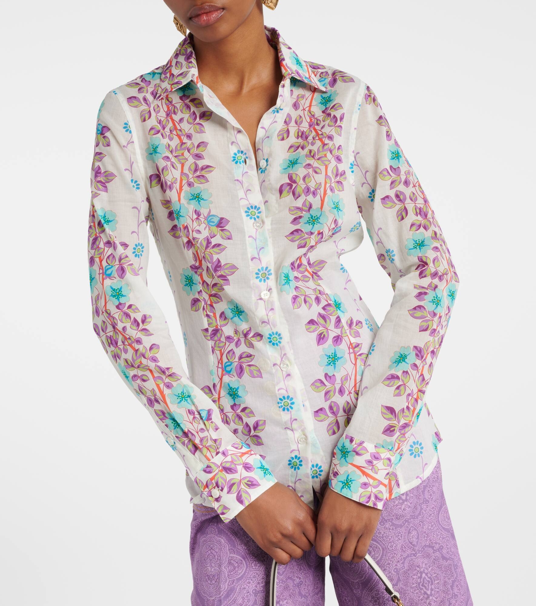 Floral cotton shirt - 6