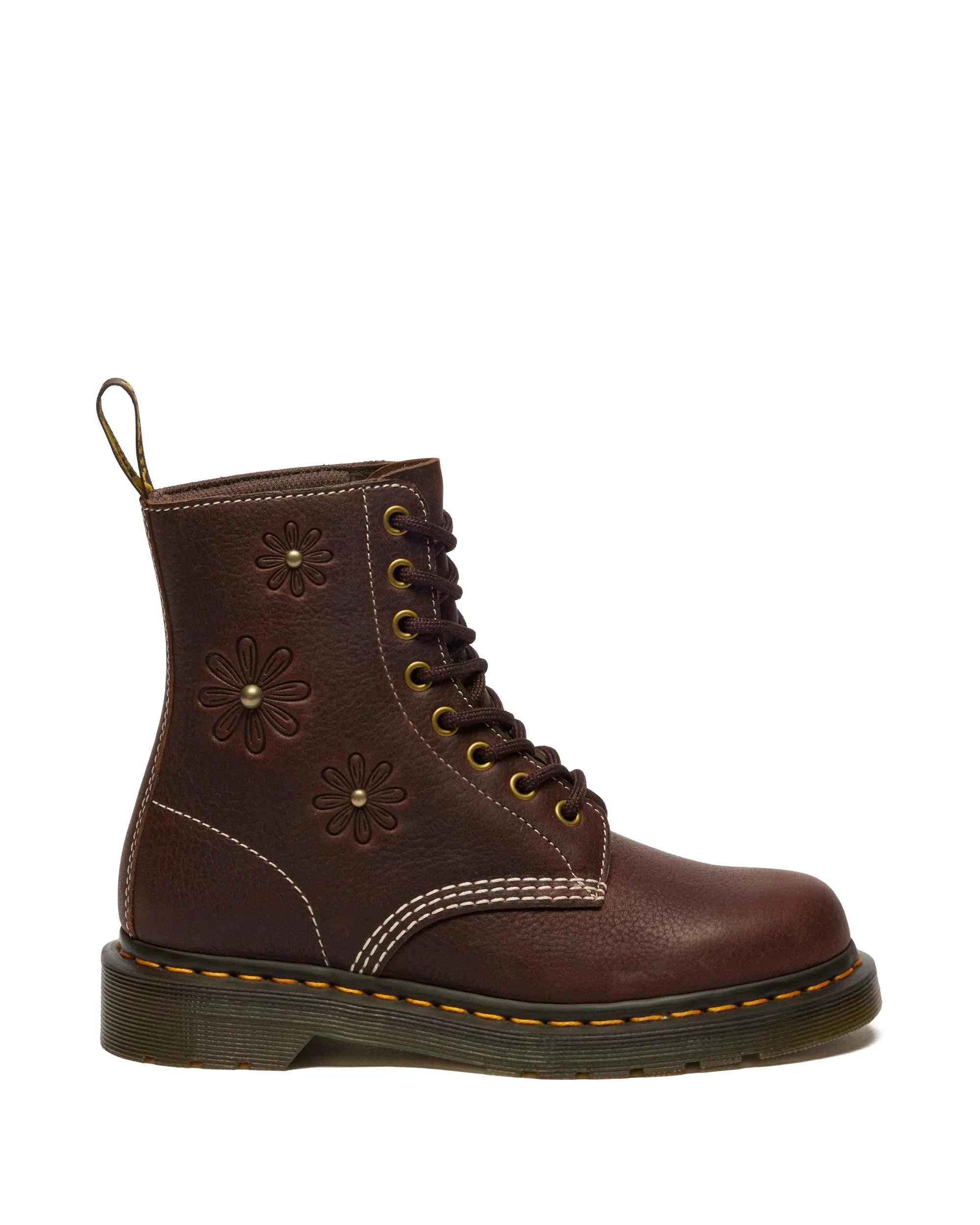 1460 Pascal Flower Grizzly Leather Boots - 1