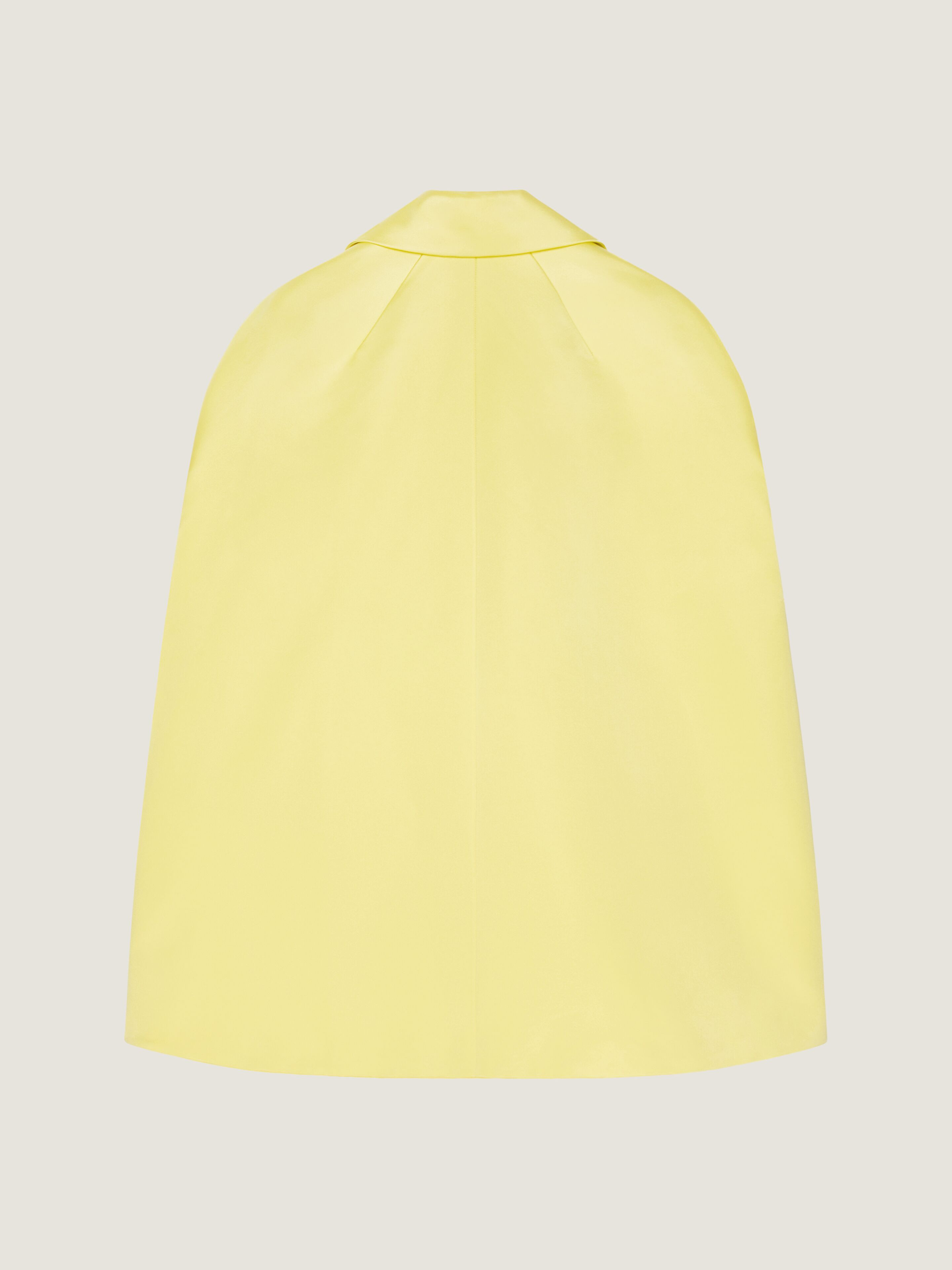 COCOON COAT IN SATIN WITH CAPE - 2