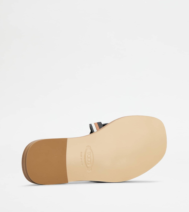 KATE SANDALS IN LEATHER - ORANGE, WHITE, BLACK 6