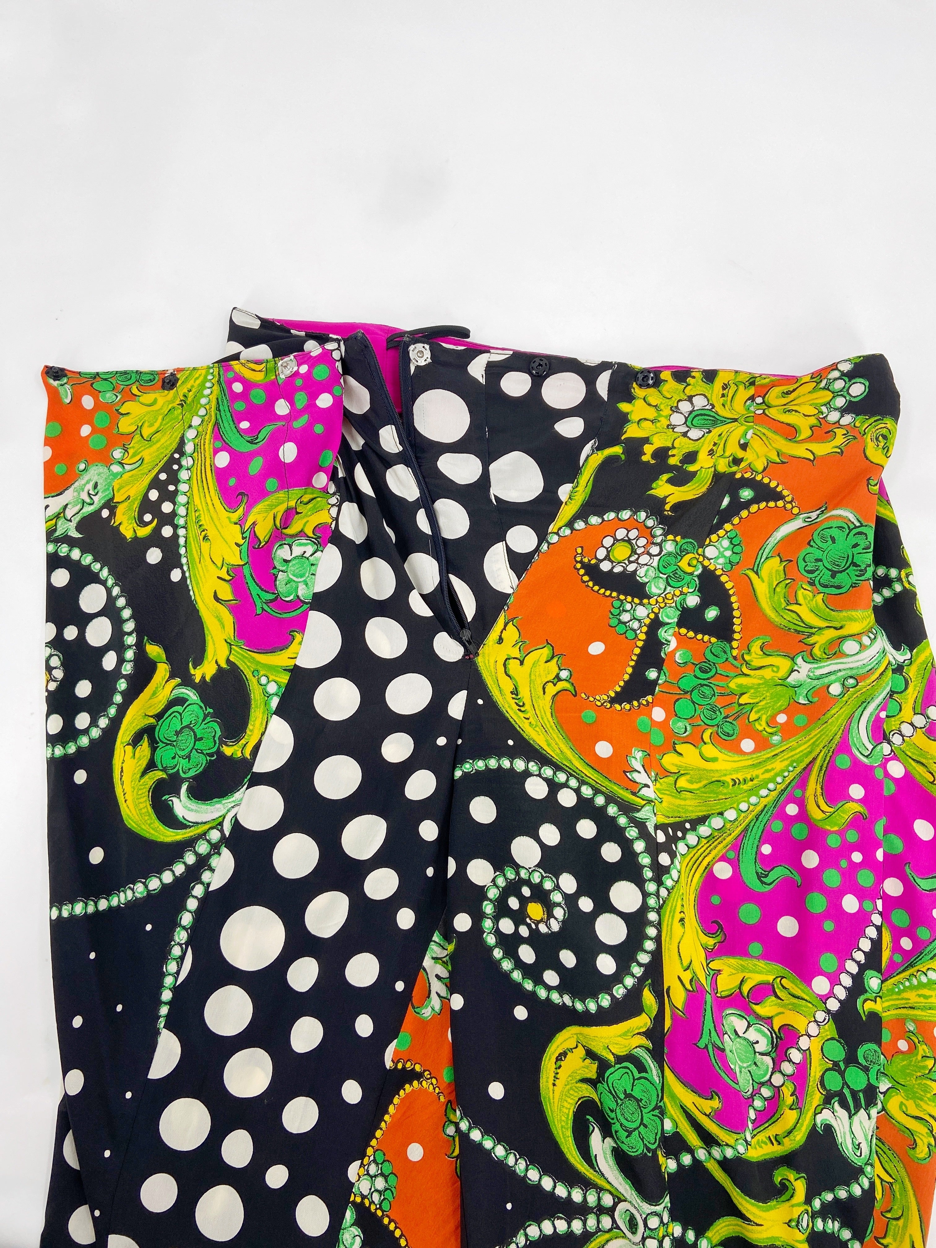 Gianni Versace Spring 1991 Abstract Baroque Draped Sarong Pant Top Ensemble 38 - 12