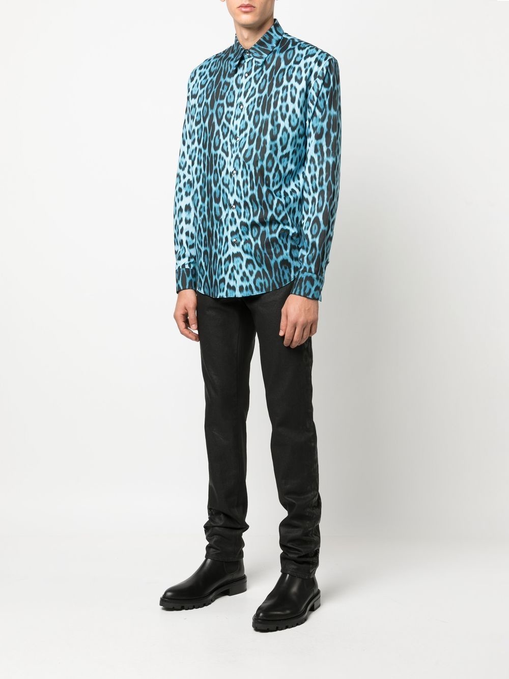 straight-leg coated jeans - 2