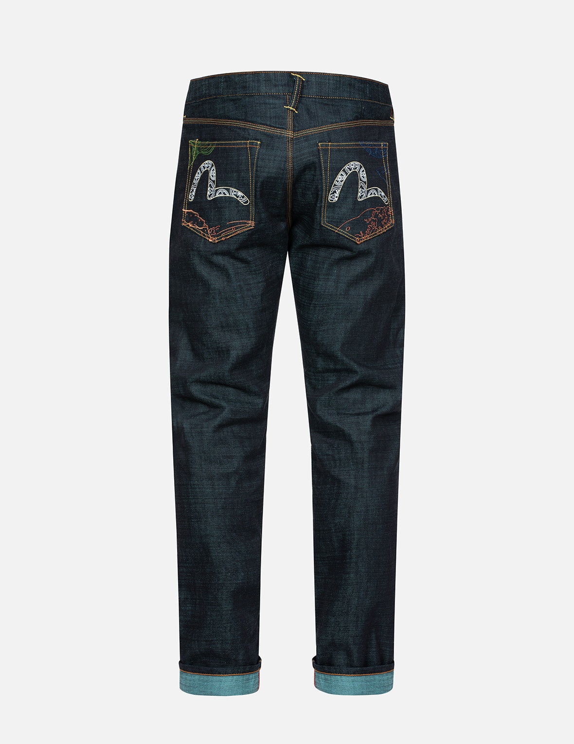 Sashiko Pattern Pockets Carrot Fit Jeans #2017 - 1