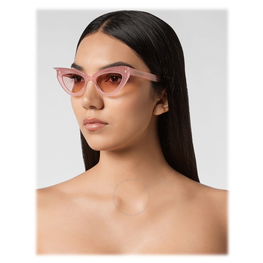 Philipp Plein Statement Pink Mirror Cat Eye Ladies Sunglasses 000-WES0076-PTE003N-KUXU - 2