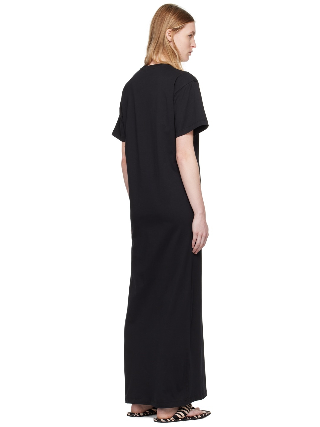 Black Printed Maxi Dress - 3