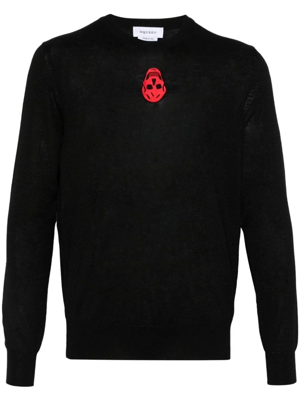 inverted skull-embroidered sweater - 1