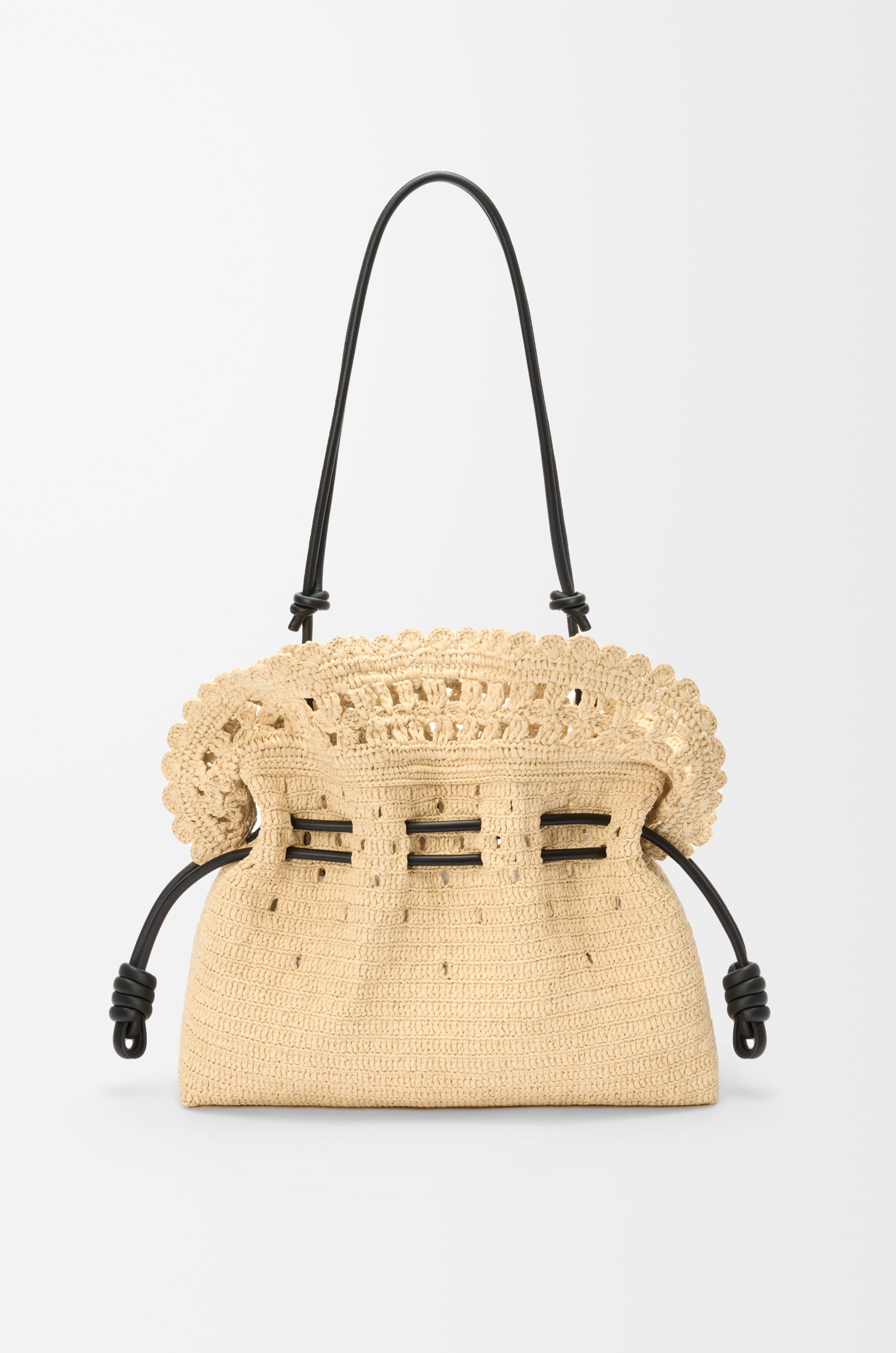 Medium Flamenco clutch in raffia - 6