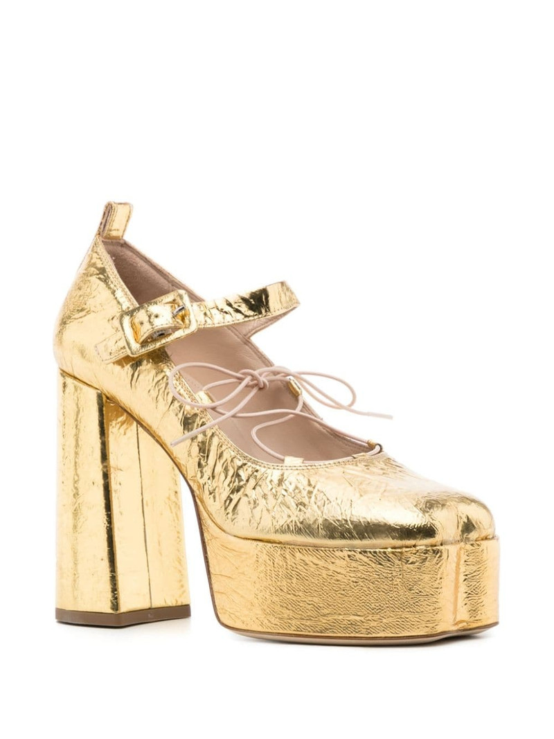 Simone Rocha Heart Toe 120mm leather pumps outlook