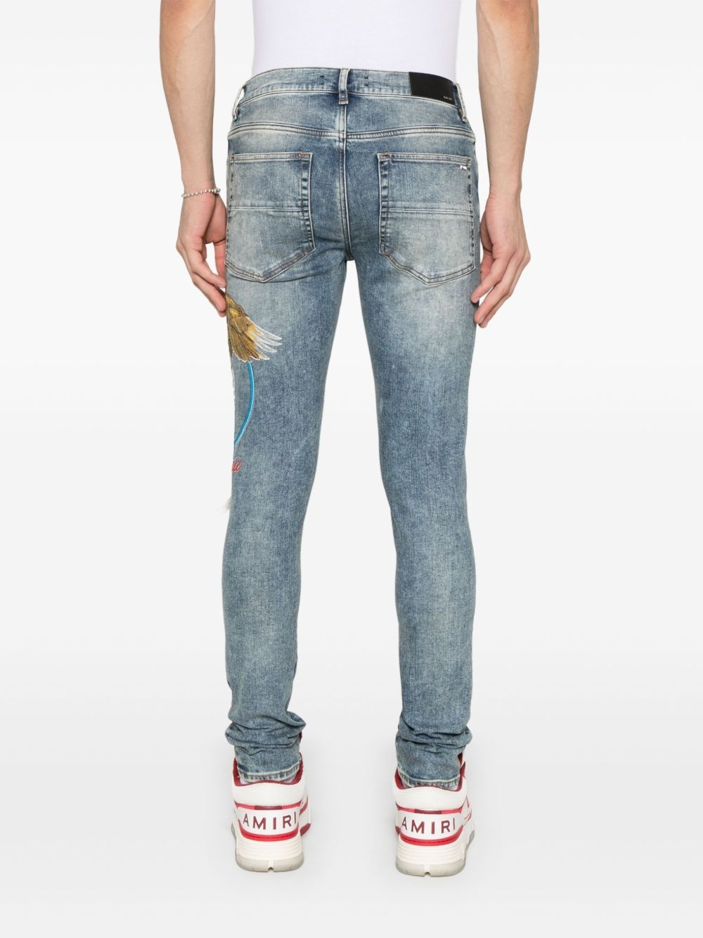 pegasus-print jeans - 4