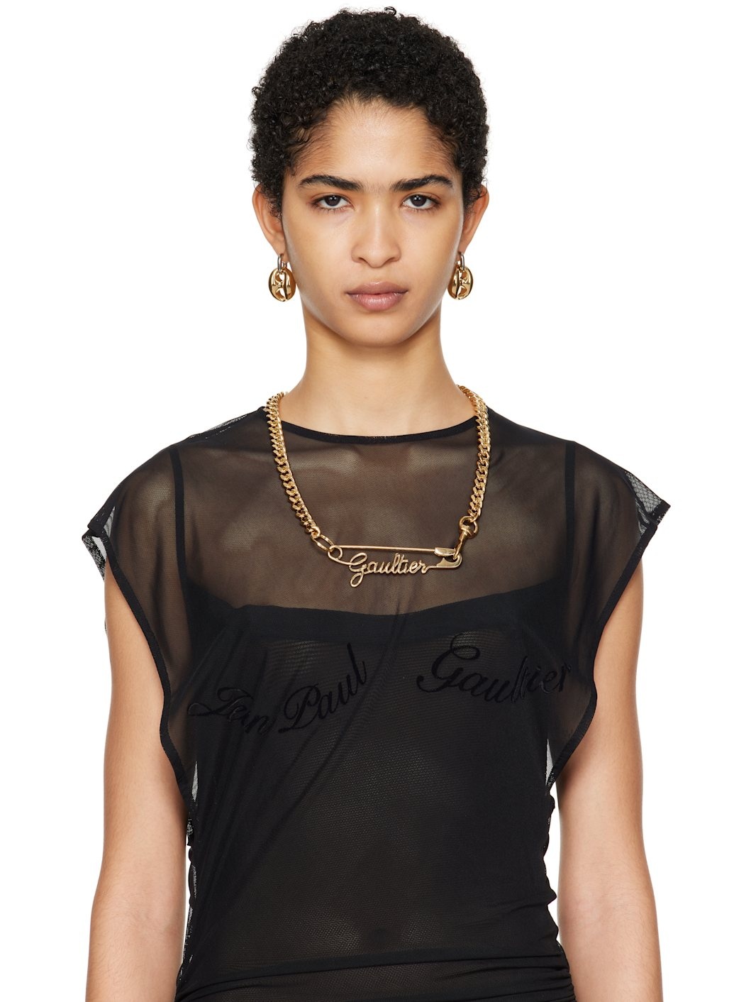 Gold 'The Gaultier Safety Pin' Necklace - 2
