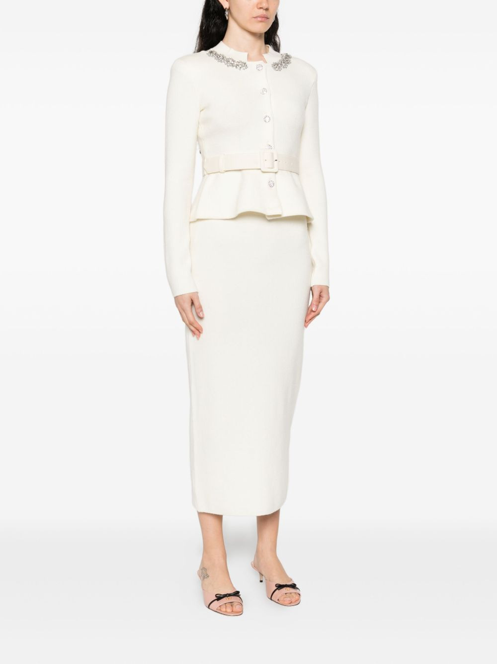 embellished belted dress - 3