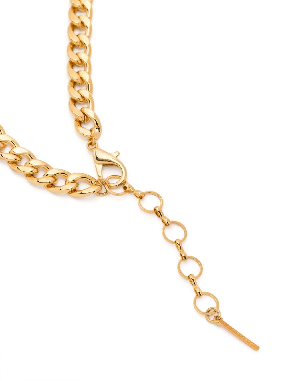 faux-pearl curb-chain necklace - 3