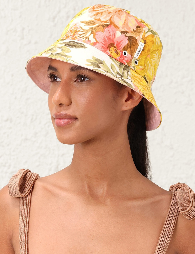 Zimmermann PRINTED CANVAS BUCKET HAT outlook