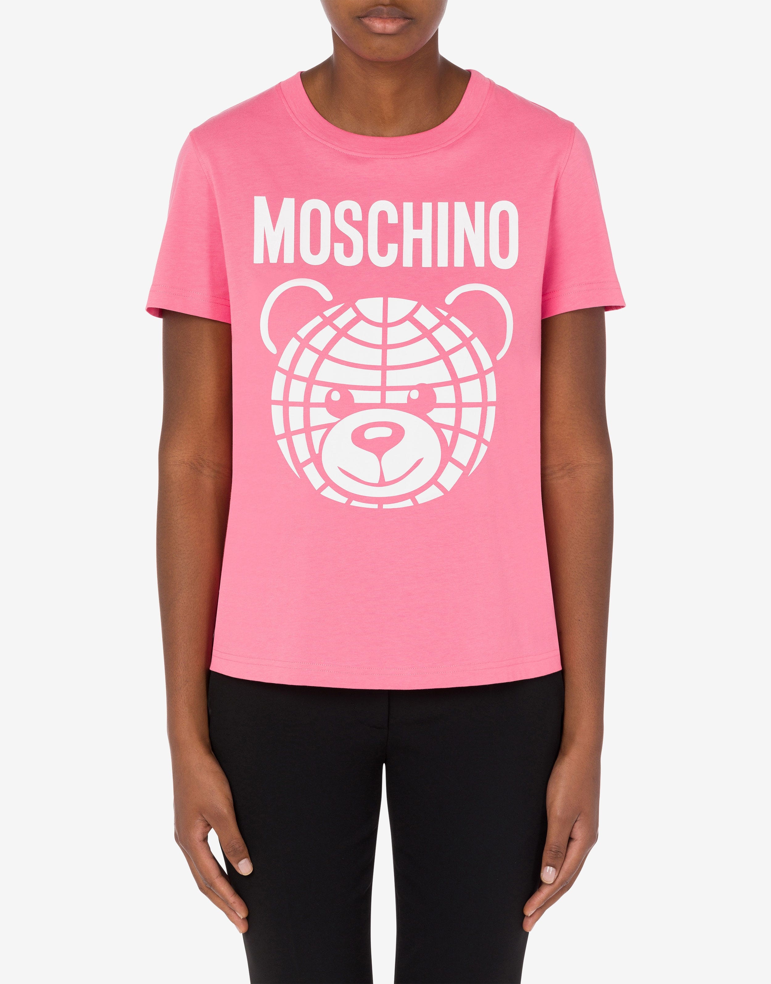 Moschino MOSCHINO TEDDY BEAR ORGANIC JERSEY T-SHIRT | REVERSIBLE