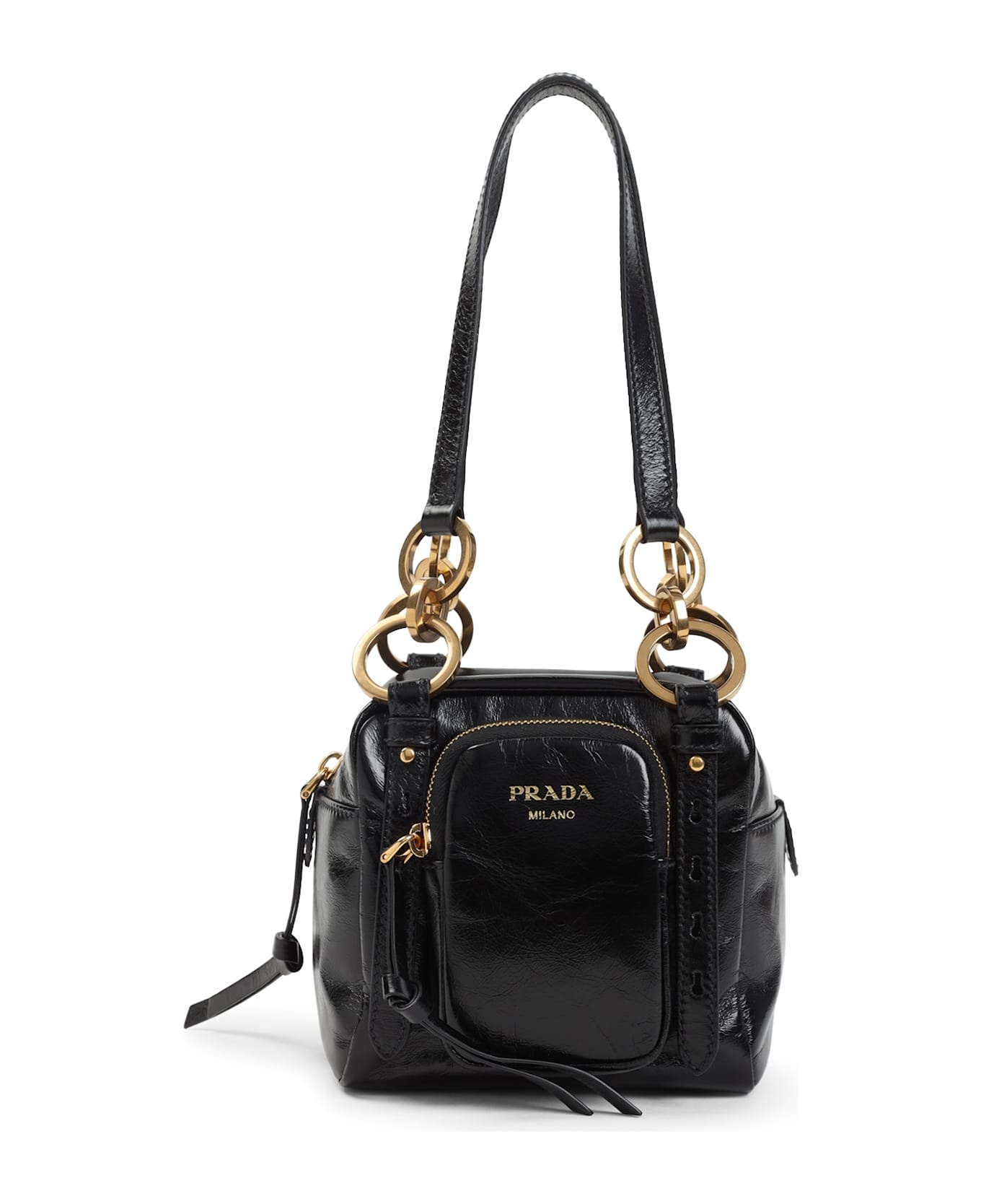 Black Mini Prada Dangle Handbag - 2